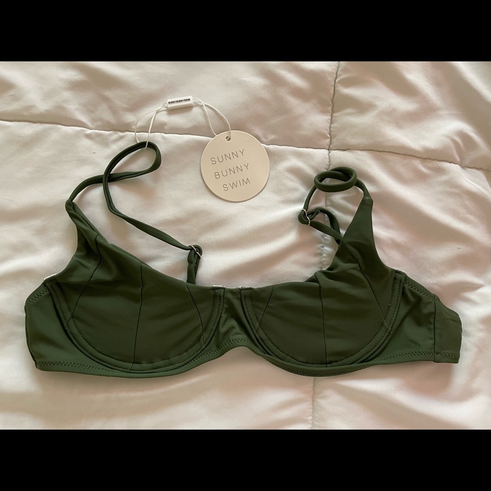 dark green Sunny Bunny Swim bikini top